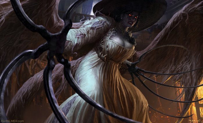Alcina Dimitrescu's monstrous form in Resident Evil Village