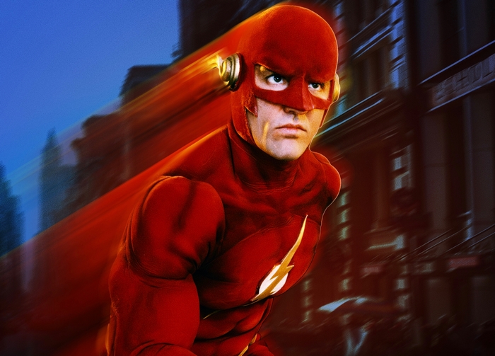 The Flash (1990) Speeding Through City
