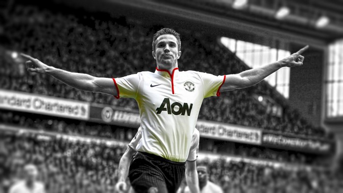 Robin Van Persie goal celebration Manchester United