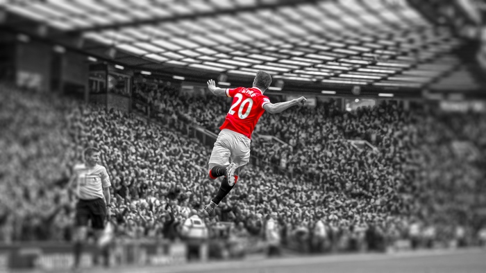 Robin Van Persie's iconic celebration for Manchester United