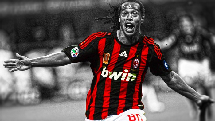Ronaldinho's vibrant A.C. Milan celebration