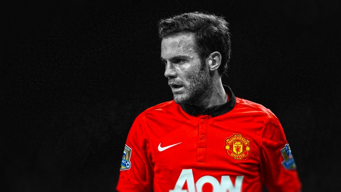 Juan Mata in Red Manchester United Kit