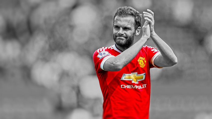 Juan Mata clapping for Manchester United F.C.