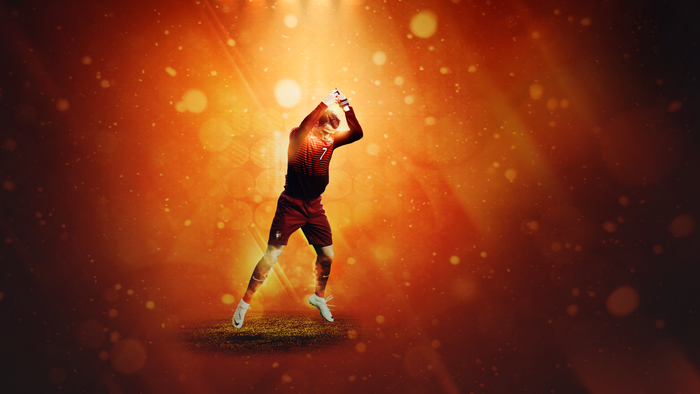 Cristiano Ronaldo Jumps for Portugal
