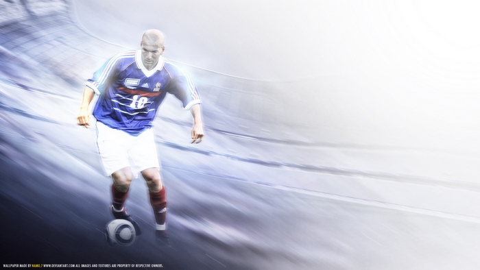 Zinedine Zidane dribbling for France National Team