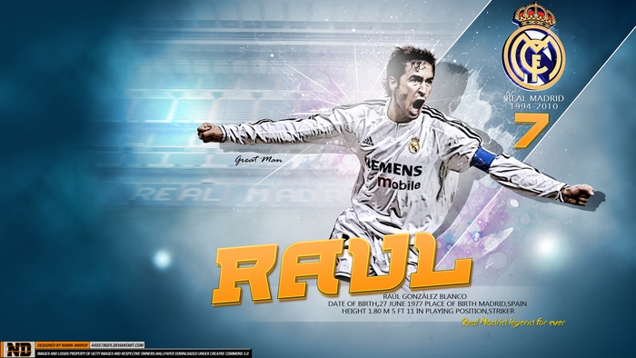 Raúl González Blanco Real Madrid Legend Graphic