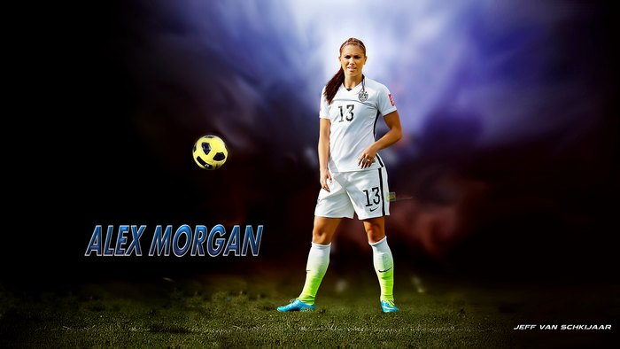 Alex Morgan American Soccer Player with Ball