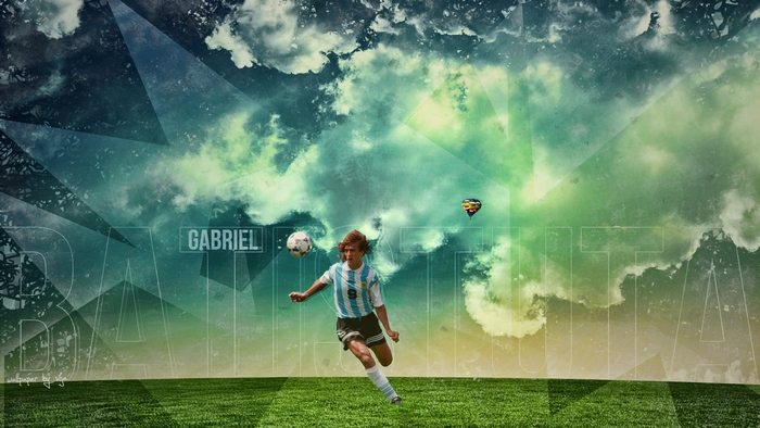 Gabriel Batistuta in Argentina National Team action