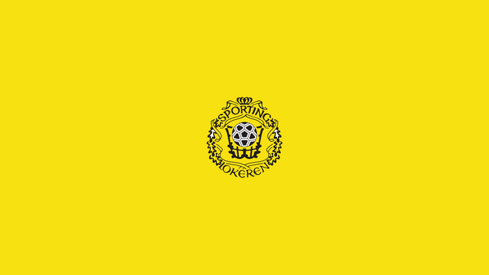 Sporting Lokeren soccer club emblem on yellow