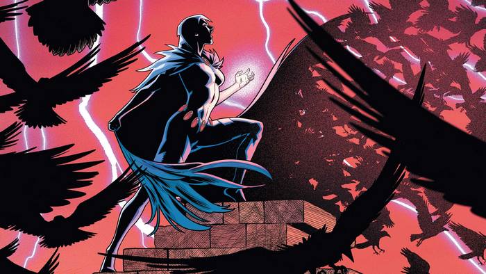 DC Comics Raven summoning ravens with lightning
