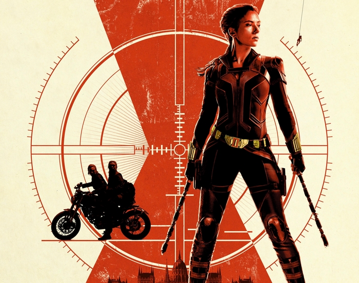 Natasha Romanoff Black Widow movie poster with scope