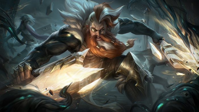 Olaf Sentinels of Light wielding glowing axes
