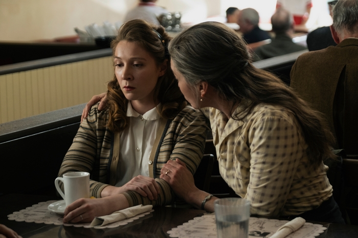 Diane Lane comforting a woman in Let Him Go