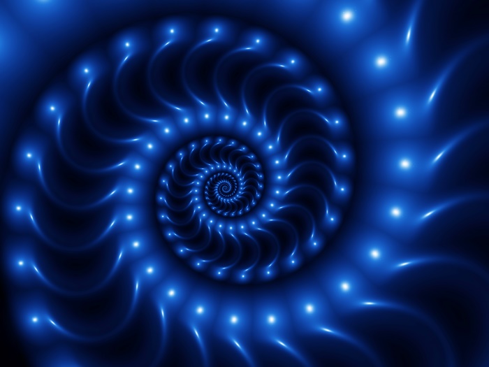 Glowing Blue Abstract Swirl Pattern