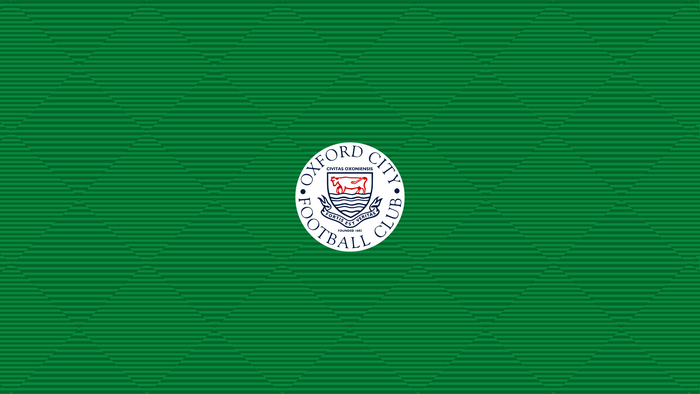 Oxford City F.C. Soccer Emblem on Green Pattern