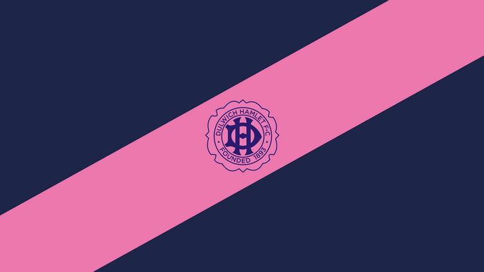 Dulwich Hamlet F.C. Soccer Logo Diagonal Stripe