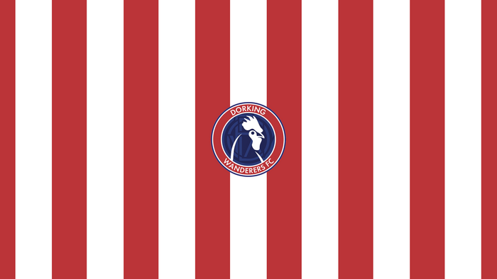 Dorking Wanderers F.C. Logo Red White Stripes