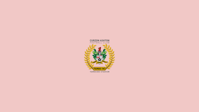 Curzon Ashton F.C. Logo on Pink