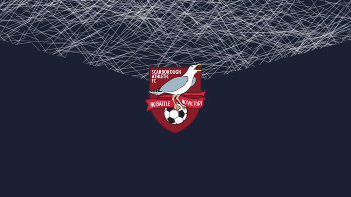 Scarborough Athletic F.C. Soccer Logo with Abstract Lines