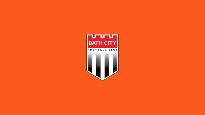 Bath City F.C. Logo on Orange Background