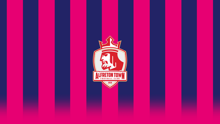 Alfreton Town F.C. logo on striped background