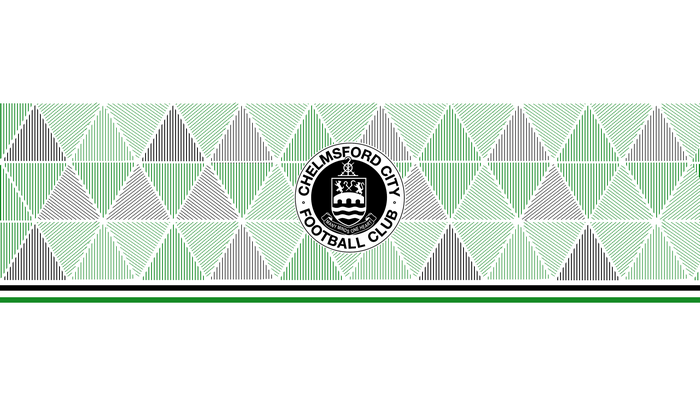 Chelmsford City F.C. Logo and Geometric Triangle Pattern