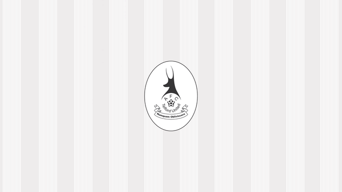 AFC Telford United Soccer Emblem on Striped Background