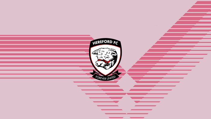 Hereford FC Soccer Logo with Pink Stripes