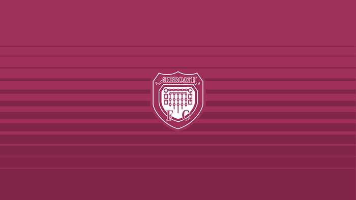 Arbroath F.C. Soccer Emblem with Stripes