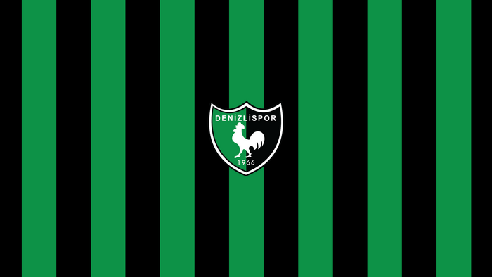 Denizlispor Emblem Green and Black Stripes