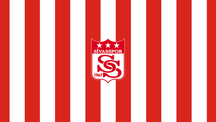 Sivasspor Football Club Emblem on Striped Background