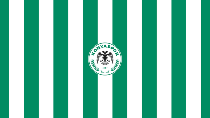 Konyaspor emblem on green and white stripes