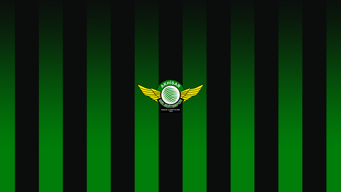 Akhisarspor Logo on Green and Black Stripes