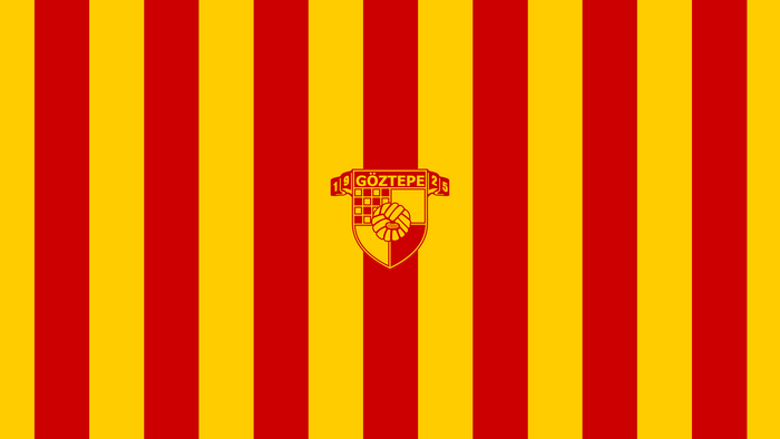 Göztepe S.K. soccer club flag and emblem