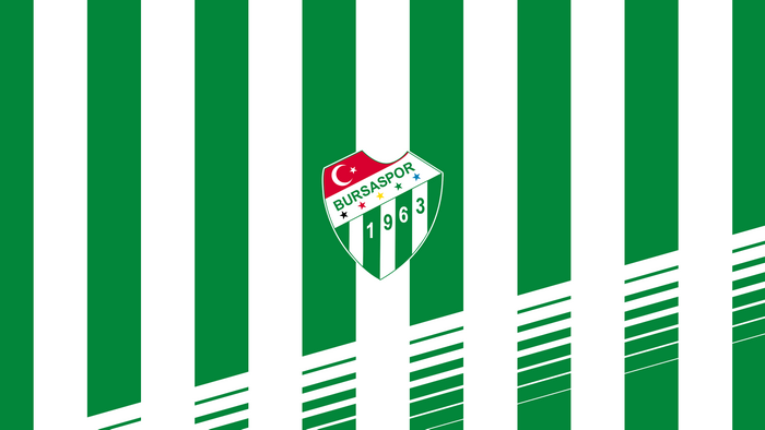 Bursaspor Soccer Club Logo and Emblem on Striped Background