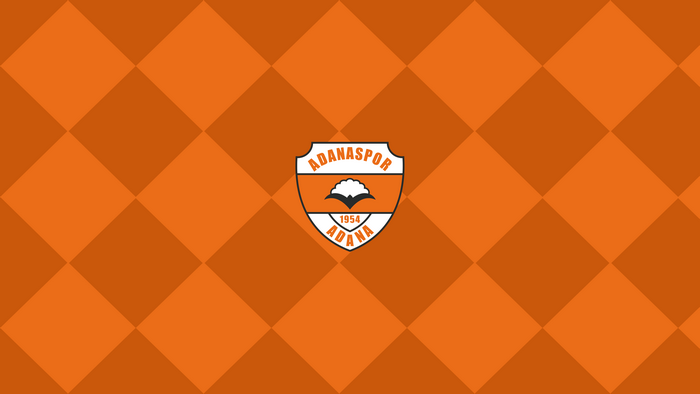 Adanaspor Logo on Orange Checkered Background