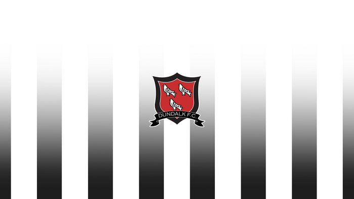 Dundalk F.C. Emblem Black White Striped Gradient