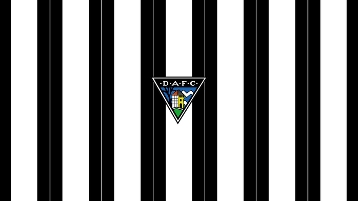 Dunfermline Athletic F.C. Logo Black and White Striped