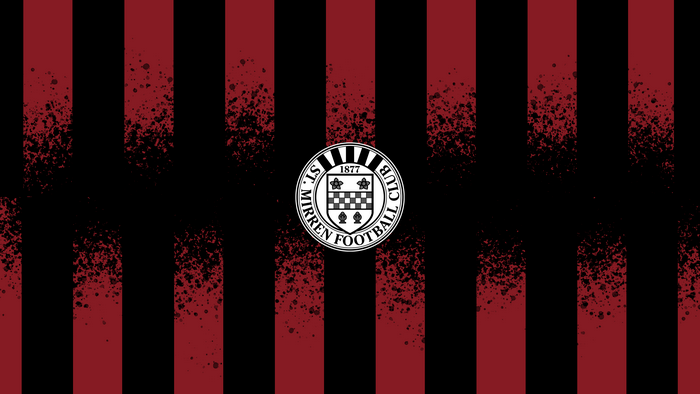St Mirren F.C. Logo Black Red Splatter Stripes