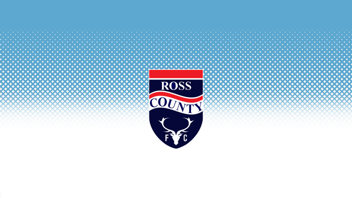 Ross County F.C. Soccer Logo Blue Halftone