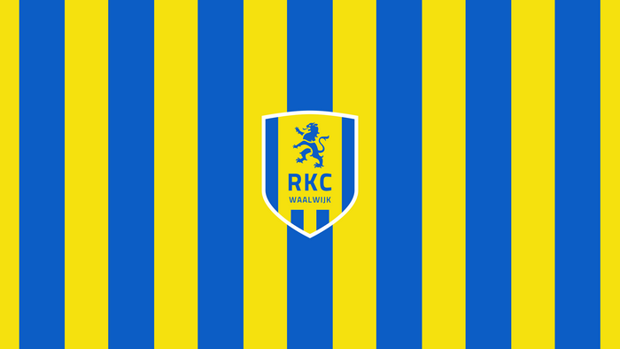 RKC Waalwijk soccer club emblem on striped background