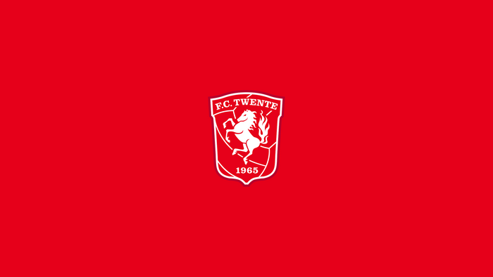 FC Twente Soccer Club Logo on Red Background