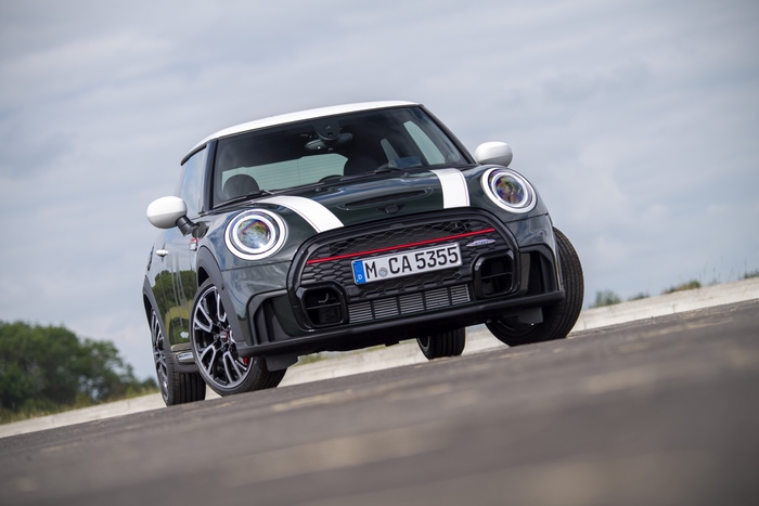 MINI John Cooper Works "Anniversary Edition" on an incline