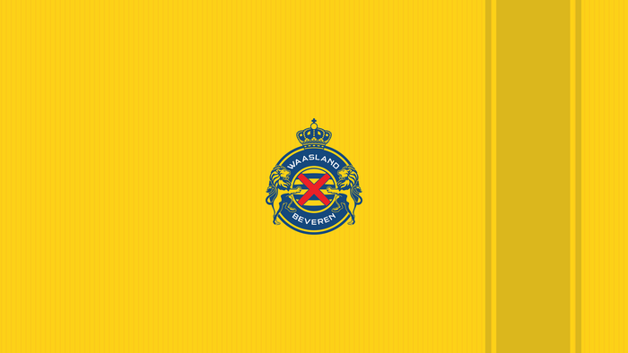Waasland-Beveren Soccer Logo on Yellow