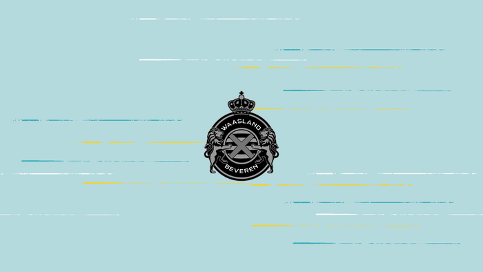 Waasland-Beveren Soccer Logo on Light Blue