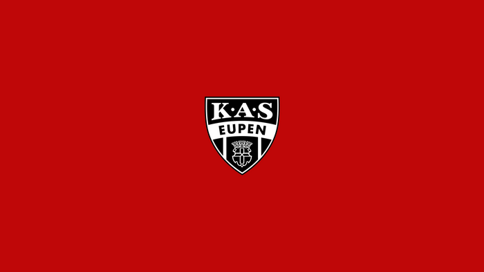 K.A.S. Eupen Soccer Club Logo on Red