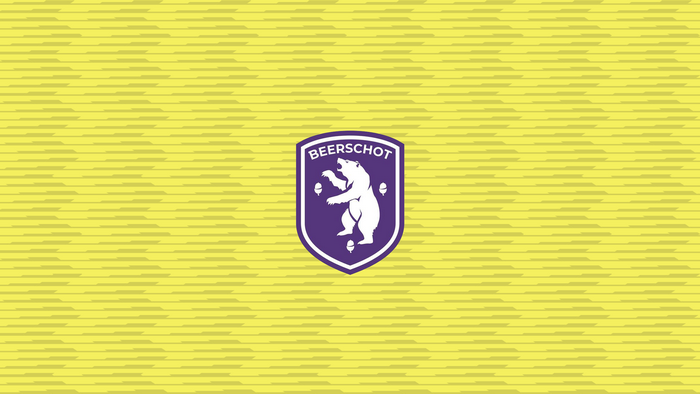 K Beerschot VA Soccer Logo Yellow Background