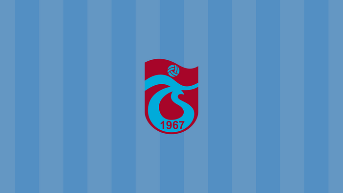 Trabzonspor Soccer Logo on Blue Striped Background