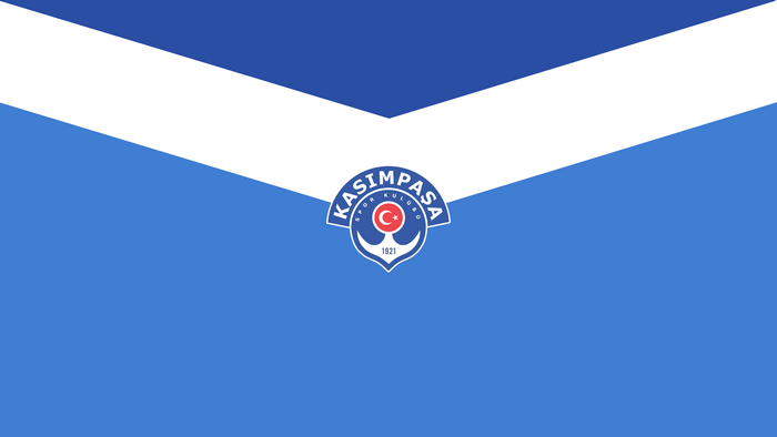 Kasımpaşa S.K. soccer emblem on blue and white