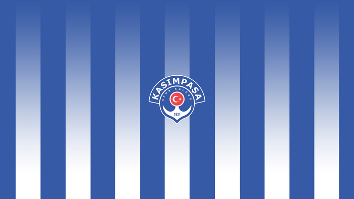 Kasımpaşa S.K. Logo Blue and White Stripes